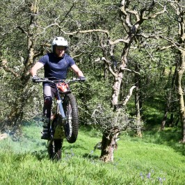 a man standing next to a tree