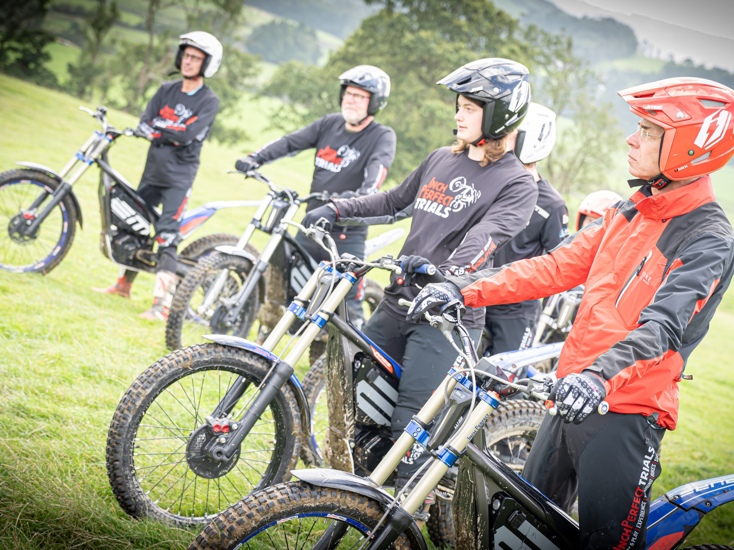 a person riding on the back of a motorcycle
