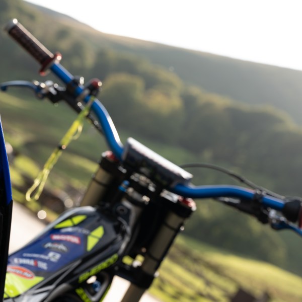 a close up of a motorcycle