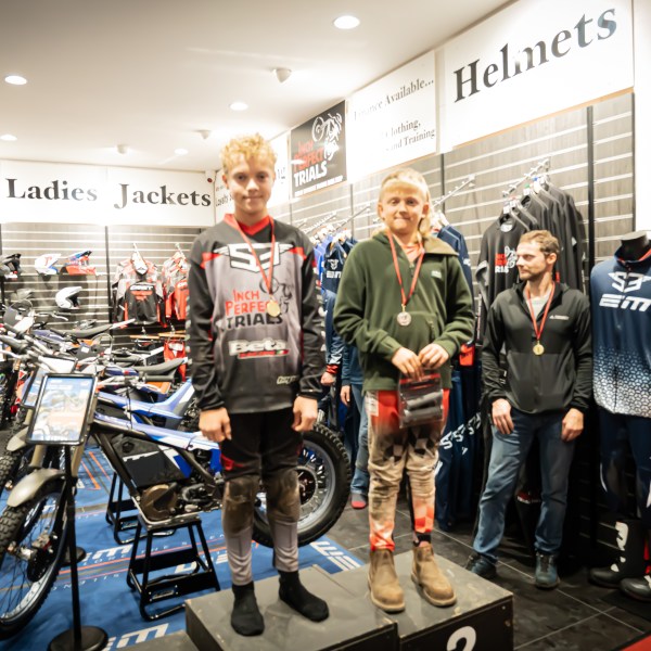 a group of people standing in a room