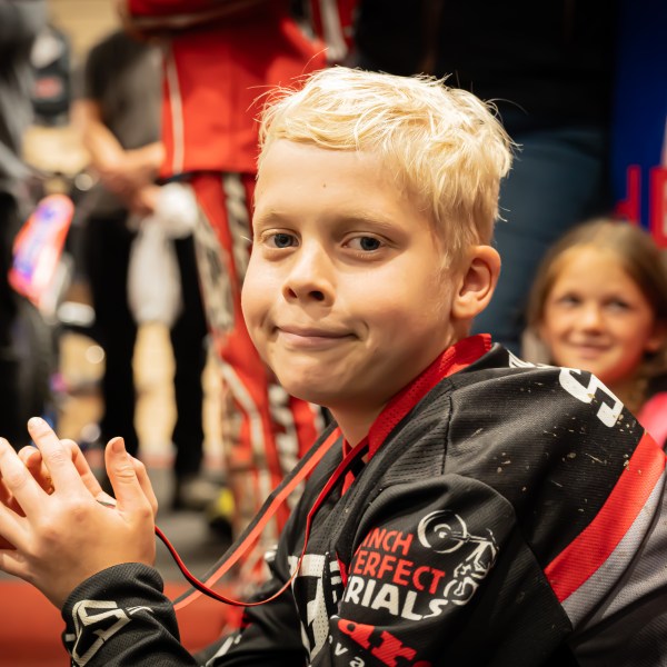 a child looking at the camera